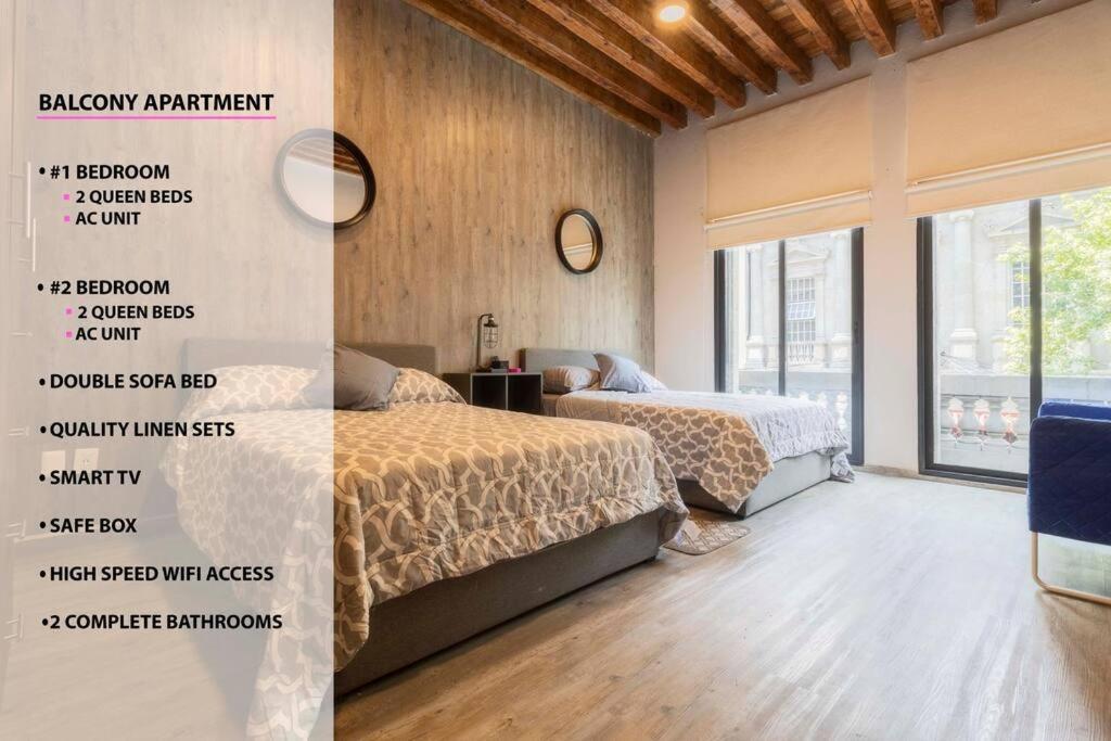 105 Centrico Zocalo 2bdrm 2bath Ac Rooftop Holiday home Mexico City