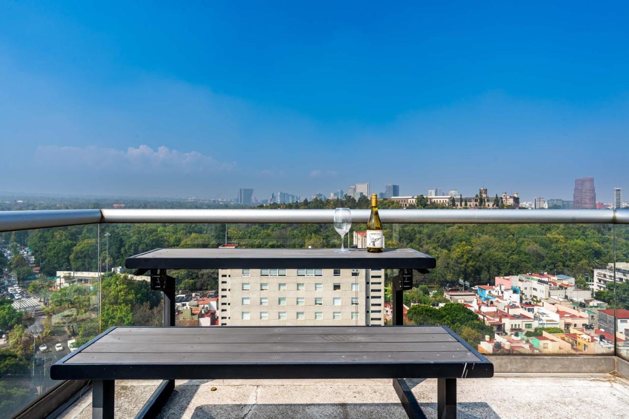 Departamento Con Mejores Vistas De La Ciudad En Condesa - Pool - Gym - Parking - Ac Apartamento *