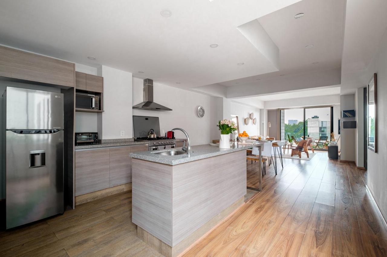 Departamento Con 2 Recamaras Y Terraza En Roma Norte Apartment Mexico City