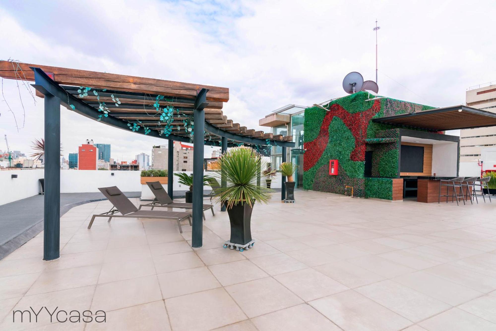 Lovely With Pool & Private Balcony In La Roma - Alure