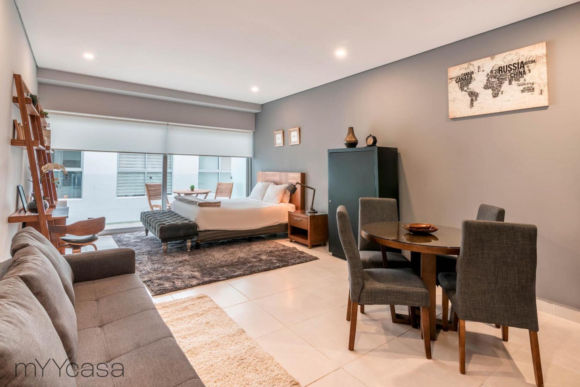 Lovely With Pool & Private Balcony In La Roma - Alure