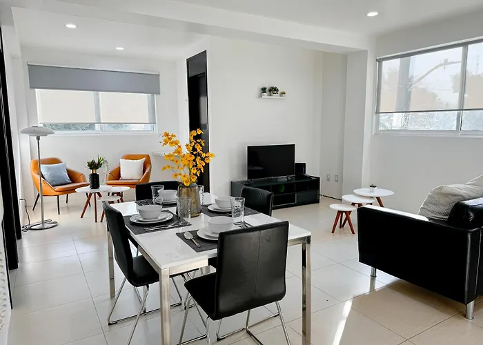 Full Apartment 15 Min From Airport, Coyoacan, Foro Sol