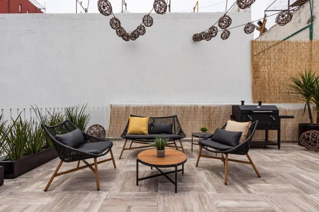 Apartamento Loft Con Patio, Roof Garden En La Roma México DF