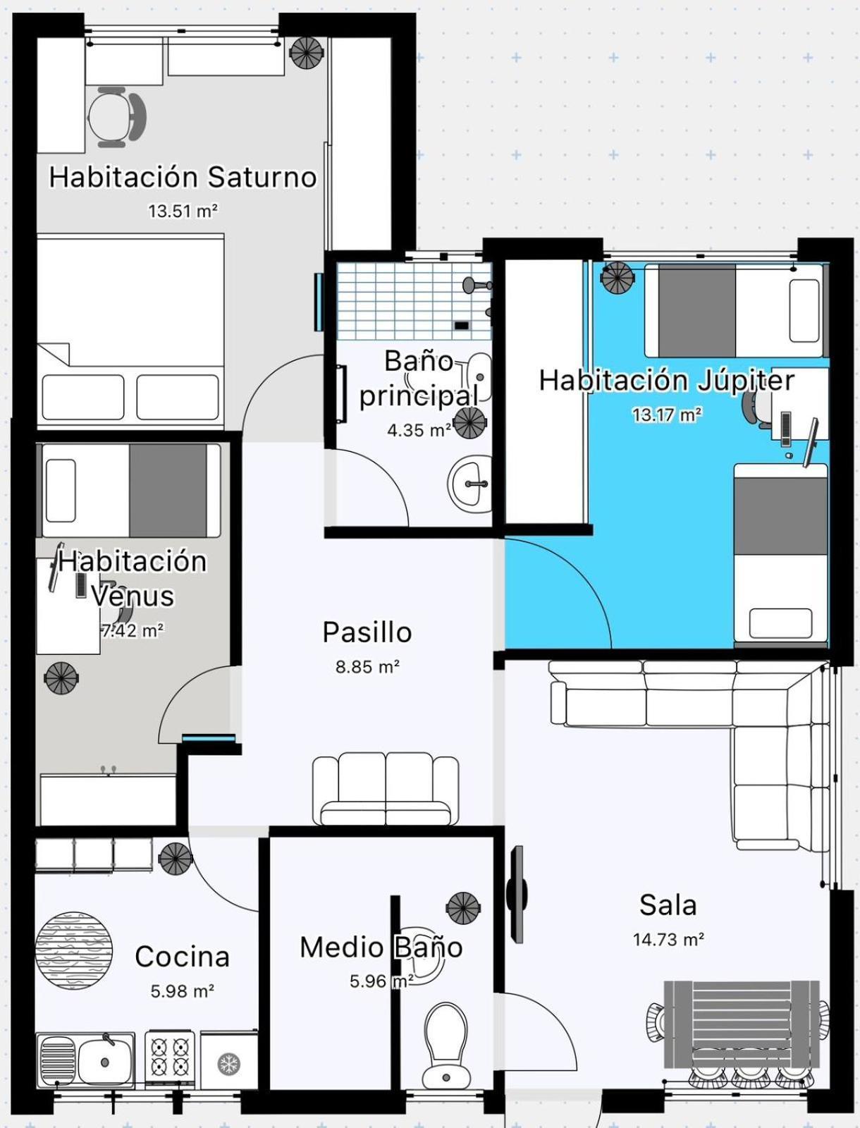Habitación en casa particular A Bmr México DF
