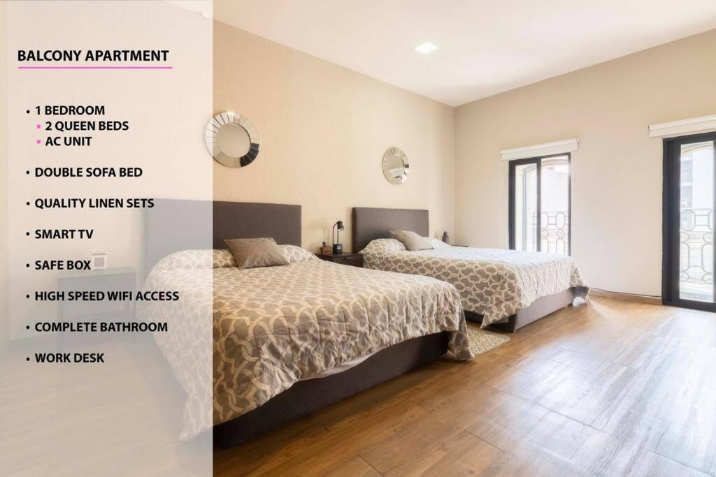 Apartment 305 Dwntn With Ac And Balconies Fits 6 Rooftop *