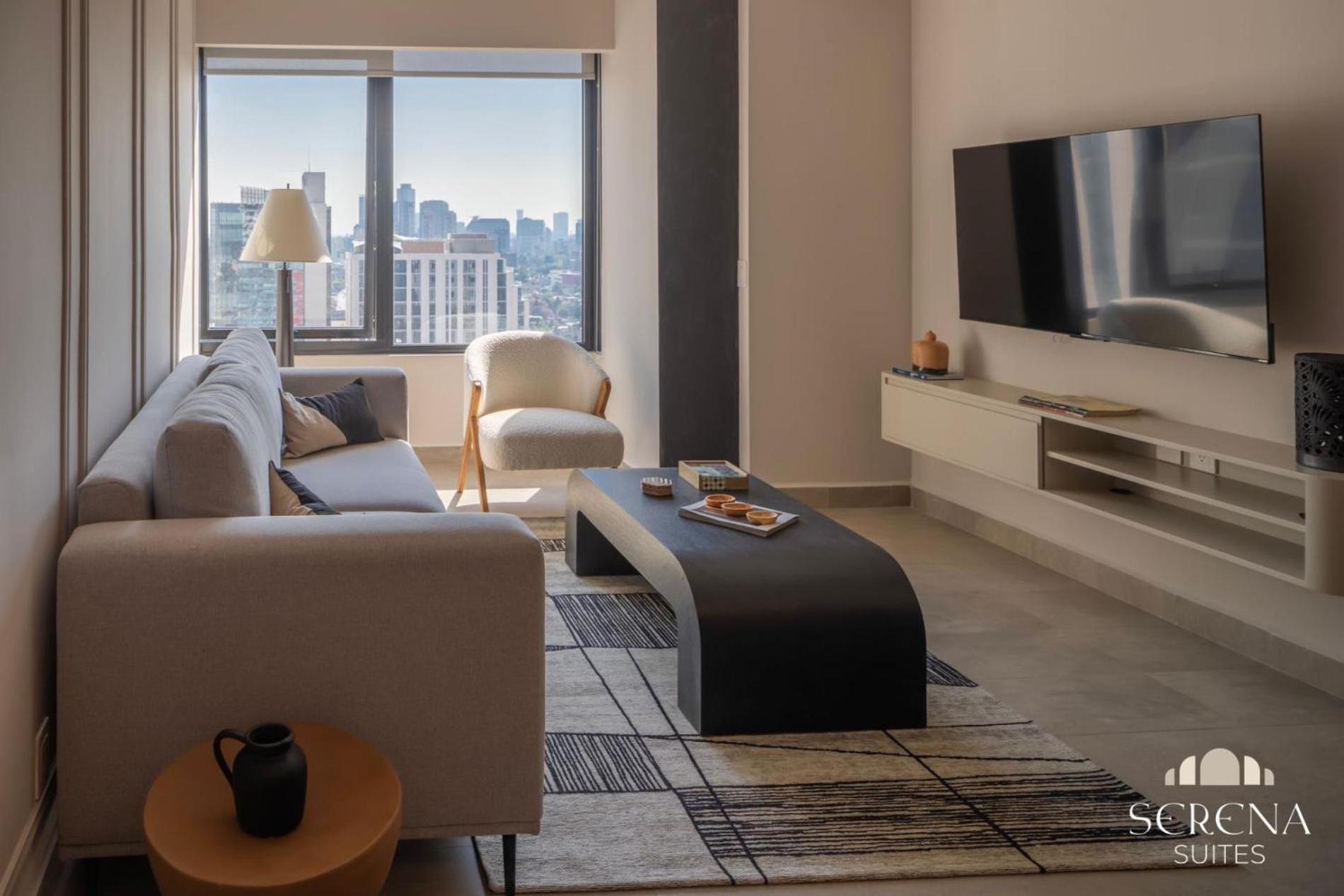 Apartment Elegant With Air Conditioning, Pool, Sauna, & Fitness Center In Polanco